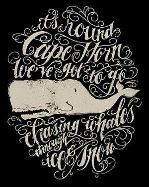 flourishes, type, whale, funky quote