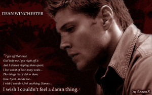 Dean Supernatural Quotes Dean Winchester quote about