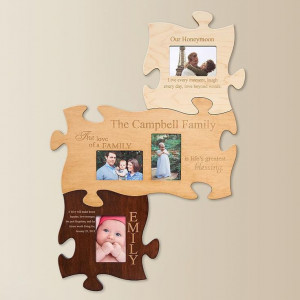 Family Wood Veneer Puzzle Wall Plaque | Personal Creations