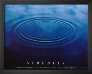 Serenity (Drops in Water) Motivational Art Poster Print Framed Art ...