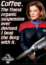 Star Trek Voyager Janeway Coffee Quote Image Refrigerator Magnet, NEW ...