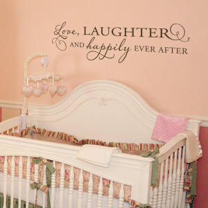Love, Laughter and Happily Ever After - large Vinyl Wall Graphic from ...