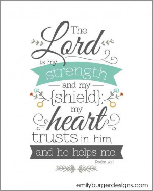 The Lord is my strength and my shield https://www.facebook.com ...