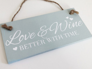 Love & wine plaque