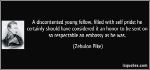 discontented young fellow, filled with self pride; he certainly ...