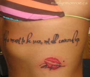 marilyn monroe quote tattoo Marilyn Monroe