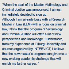 Admission & Application Victimology and Criminal Justice