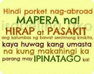 Tagalog OFW Quotes and Sayings