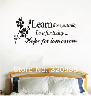 NEW-Arrival-Wholesale-5pcs-lot-HOT-Sale-Vinyl-Quotes-Yesterday-Today