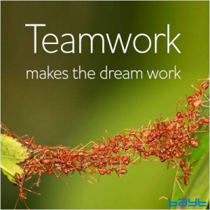 Teamwork Makes The Dream Work Color Picture - Teamwork Quotes