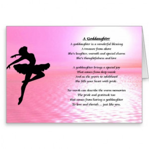 Ballerina Goddaughter Poem Greeting Cards