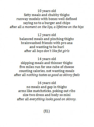 ... not me condoning eating disorders this poem makes me feel a bit sick