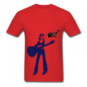 ... rock guitarist -2 Personalize Quotes T-Shirts for Mens Short-Sleeve