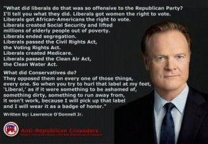This quote attributed to TV host Lawrence O’Donnell is making the ...