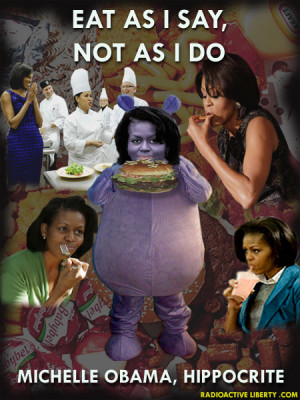 Gluttonous Hypocrite Michelle Obama Makes Mama Cass Look Like a Piker