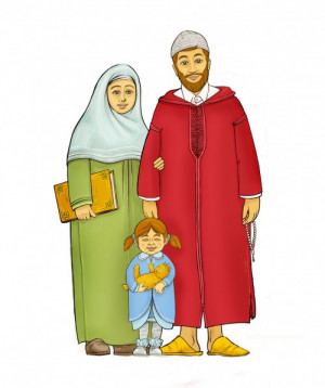islamic-art-and-quotes:Happy Muslim Family