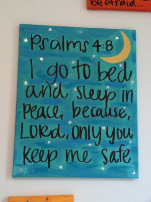 Cute Canvas Ideas With Bible Verses Bible verse canvas psalms 4 8