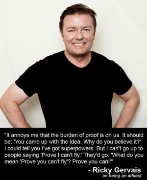 Ricky Gervais on being an athiest. Wow, it's sad how intelligent he ...