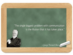 George Bernard Shaw... on Communication