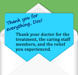 Everything, Doc! Thank Your Doctor For The Treatment, The Caring Staff ...