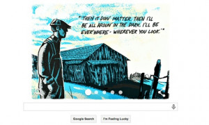 Google Doodle, quote from The Grapes of Wrath