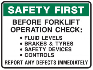 before forklift operation check before forklift operation check