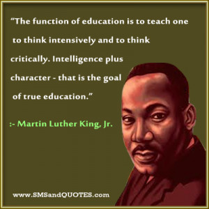 ... character that is the goal of true education martin luther king jr