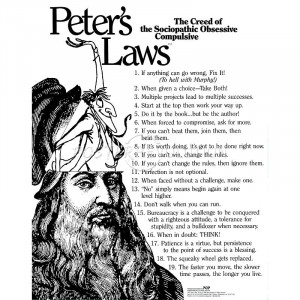 Peter Diamandis PETER'S LAWS Humor College Poster SEDS - 22x28