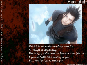 Go Back > Gallery For > Final Fantasy Zack Fair Quotes