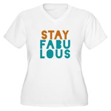 Stay Fabulous Women's Plus Size V-Neck T-Shirt for