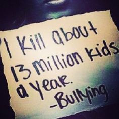 Stop bullying. Kids don't realize how beautiful every one is. Ugly is ...