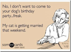 Dogs birthday party ecard