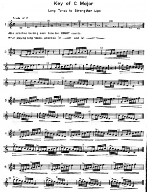 PARES SCALES FOR TRUMPET - Sample sheet music