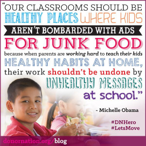 First lady Michelle Obama recently championed new rules on junk food ...