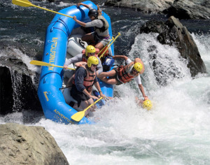 ... Water Rafting Tournament, American River - an amazing flip over crash