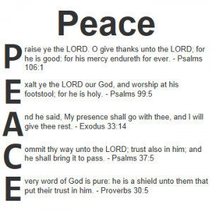 Acrostic blessing for Peace using the KJV Bible