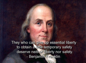 Benjamin franklin, best, quotes, sayings, safety, liberty