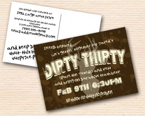 Dirty Thirty Party Invitation- by Oh, Happiness Stationery #party # ...