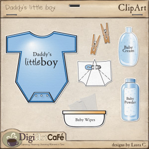 Home / Clipart / Baby / Baby: Daddys little boy