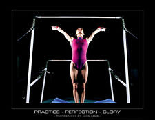 Womens Gymnastics UNEVEN BARS Inspirational Motivational Poster Print