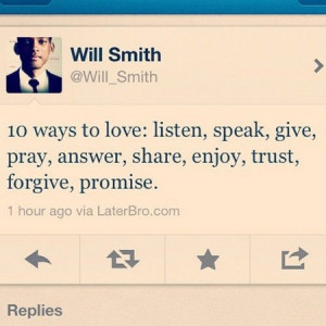 Will Smith Tweet: 10 Ways To Love