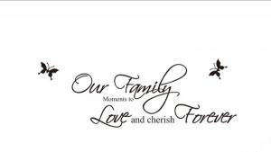 Details about Love Family Cherish Forever Butterfly Quote Vinyl Wall ...