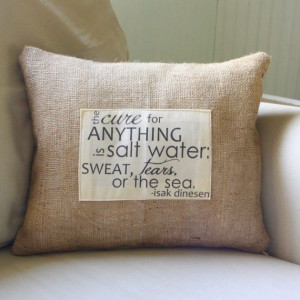 Isak Dinesen quote pillow cover - fits 16x16 insert. $24.00, via Etsy.