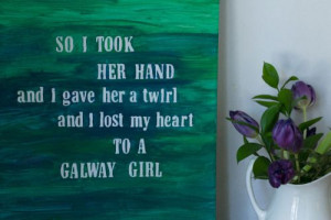 DIY Word Canvas with lyrics from one of my favorites - Galway Girl!