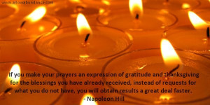 Abundance Quote: Prayers ofGratitude and Thanksgiving