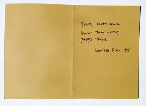 ... longer than young people think'. - Comtesse Diane de Beausacq.#quotes