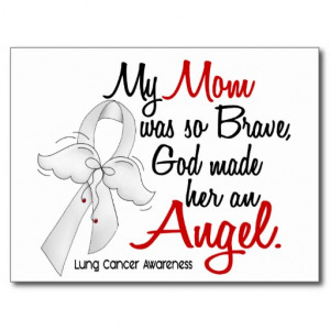 Angel 2 Mom Lung Cancer Postcard