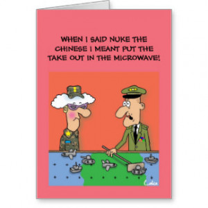 Funny military cartoon personalized Greeting Card