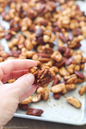 Healthy Spiced Nuts - perfect football-watching snack! Mixed nuts ...