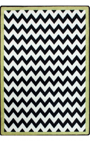 Black and White Chevron Rug